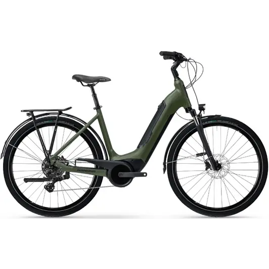 WINORA TRIA X10 LOW MOSSGREEN 2023 UNISEX ELEKTROMOS TREKKING KERÉKPÁR Korlátozott ajánlat