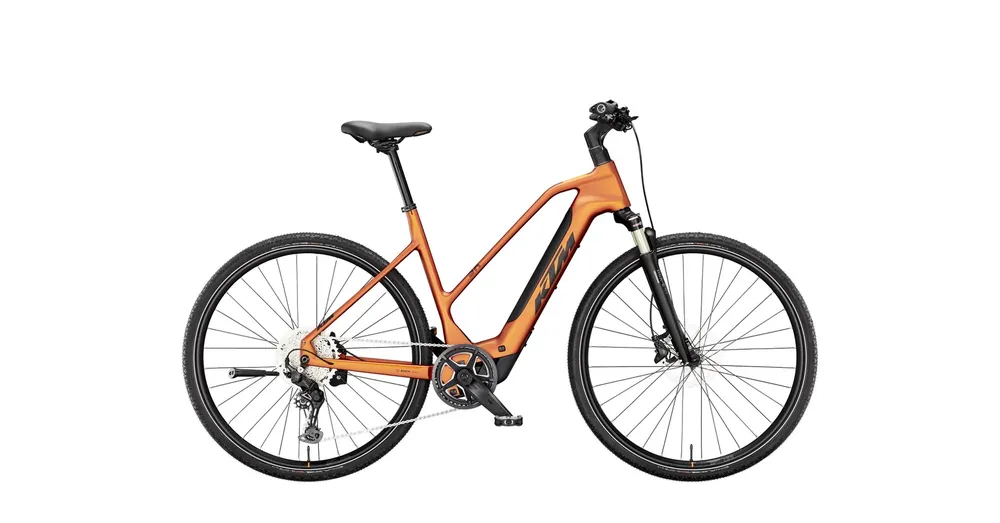 KTM MACINA CROSS SX ELITE női burnt orange matt (blk+orange) - 2024 - elektromos offroad trekking kerékpár Kedvezmény
