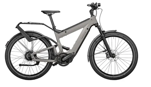 RM Superdelite GT vario HS 51 cm ezüst elektromos kerékpár (1125Wh, Kiox, első csomagtartó) Kiárusítás