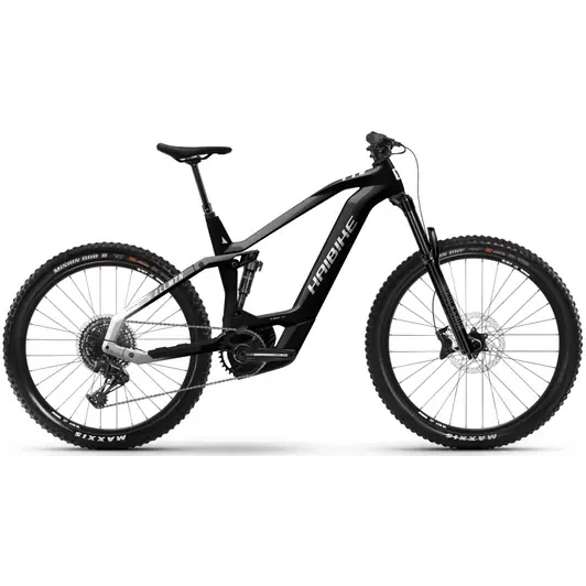 Outlet HAIBIKE ALLMTN CF 8 BLACK/WHITE ELEKTROMOS ÖSSZTELESZKÓPOS ENDURO MTB KERÉKPÁR