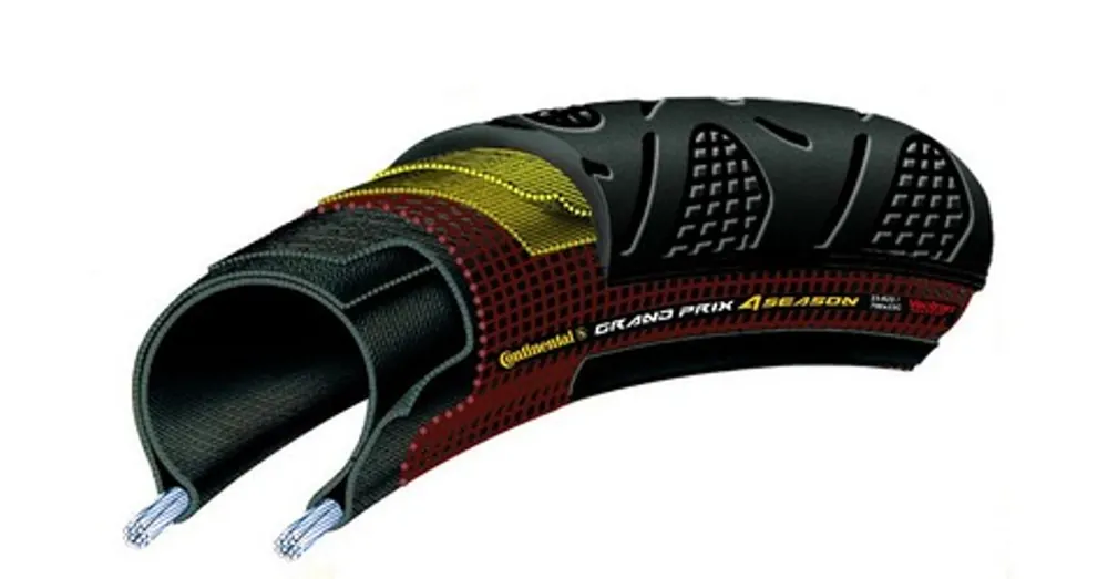 Continental országúti kerékpáros külső gumi 23-622 Grand Prix 4-Season 700x23C fekete/fekete, DuraSkin hajtogathatós Kedvezmény