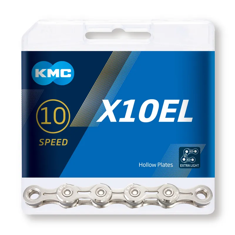 Utolsó esély Lánc KMC X10EL ezüst, 10 sebességes