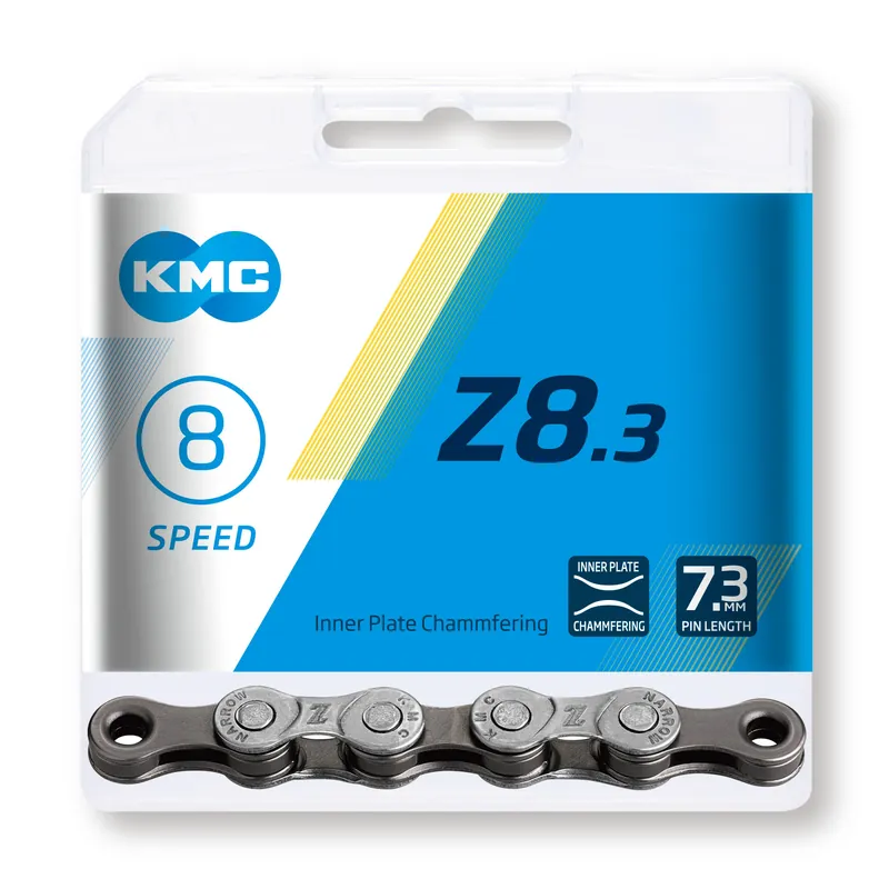 Biztonságos vásárlás KMC Z8.3 ezüst / szürke lánc, 8 sebességes