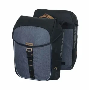 Akció Basil dupla táska Miles Double Bag, Universal Bridge System, fekete szürke