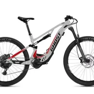 Akció Ghost Hybride ASX Base 130 43 cm (M) ezüstfehér/fekete/piros elektromos kerékpár