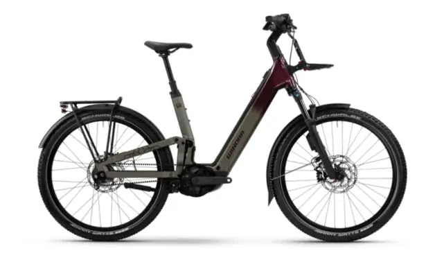 Winora Sinus FS R5f Pro 800Wh US44cm piros elektromos kerékpár Szuper ajánlat